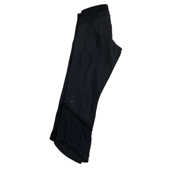 Lululemon Just Breathe Crop Athletic Leggings Sz 4 Polka Dot Mesh Yoga Gym - Picture 7 of 10